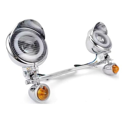 Motorcycle Auxiliary Light Set LED 3.9 inch Front Headlight Turn Signal with Bracket White lighting Driving Light for Cruiser Passing Light Motorcycle Fog lights ﻿