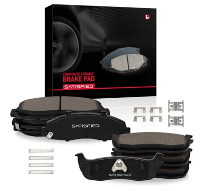 SATISFIED Ceramic Front Rear Brake Pads D679 D879 Fit For Ford F-150 99-04 - size: D679-D879