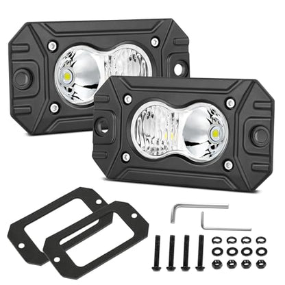 LED Pod Lights Flush Mount Off Road Driving LED Light Bar - color: White Flush