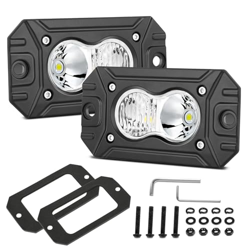 LED Pod Lights Flush Mount Off Road Driving LED Light Bar - color: White Flush