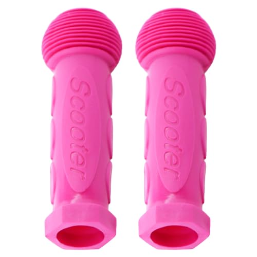 Kids Scooter Handle Grips Replacement Handlebars for 2/3/4 Wheels Child Kick Scooters Bike Rocking Car Push Cart, 9 Color Available, 2-Pack - color: Pink