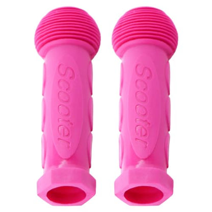 Kids Scooter Handle Grips Replacement Handlebars for 2/3/4 Wheels Child Kick Scooters Bike Rocking Car Push Cart, 9 Color Available, 2-Pack - color: Pink