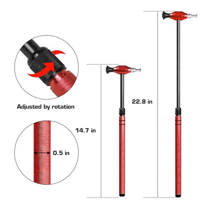 LadyRosian 16PCS Paintless Dent Repair Tools Leveling Telescopic Hammer and Aluminum Dent Hammer with Knock Down Head Tap Kit for Car Hail Damage Dent Repair - color: Repair Tool B