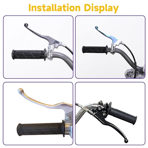 HIAORS 7/8" Mini Bike Clutch Brake Handle Lever Compatible with Predator 196cc 212cc Coleman CT200U CT200U-EX BT200X CT100U CC100X Baja DB30 MB200 SSR125 CRF50 CRF70 XR50 XR70 Pit Dirt Bike Parts - color: Black Striped