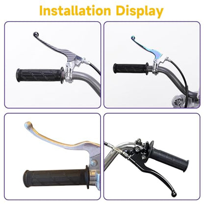 HIAORS 7/8" Mini Bike Clutch Brake Handle Lever Compatible with Predator 196cc 212cc Coleman CT200U CT200U-EX BT200X CT100U CC100X Baja DB30 MB200 SSR125 CRF50 CRF70 XR50 XR70 Pit Dirt Bike Parts - color: Black Striped