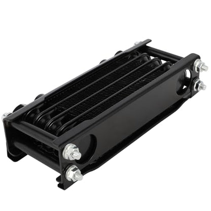 Motorcycle Oil Cooler Cooling Radiator Engine Kit Universal for CRF XR KLX 50 70 90 110 125 140cc SSR Taotao Coolster Kayo Dirt Pit Bike ATV Black - color: Black