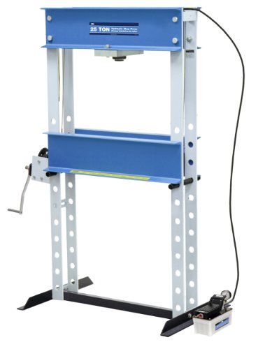 OTC 1834 25-Ton Capacity Shop Press with Air-Driven Hydraulic Pump