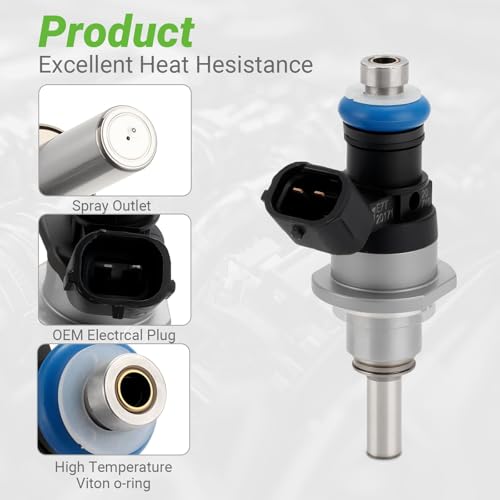 Fuel Injectors Set of 4 Compatible with Mazda 3 2007-2013 6 2006-2007 CX-7 2007-2012 2.3L L4 Turbo Turbocharged,L3K9-13-250A FJ778 800-1755N 845-12105 L3K9-13-250 E7T20171 84512105 8001755N L3K913250 - size: 778