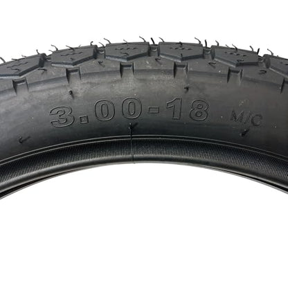 MMG 3.00-18 Tire, Street Cruiser, Front/Rear, Tube Type, Motorcycle