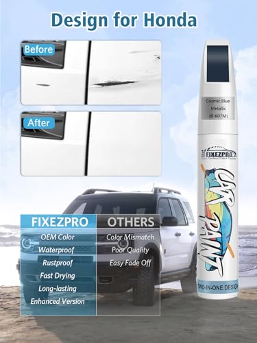 B-607M Cosmic Blue Metallic Car Touch Up Paint for Honda - color: B-607M Cosmic Blue Metallic for Civic/Insight, style: For honda