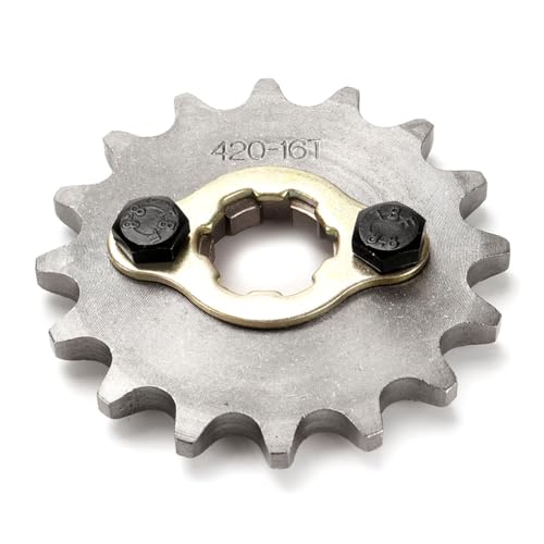 420 18T 17mm Chain Sprocket with Retainer Plate Motorcycle Front Sprocket Gear fits for 50cc 70cc 90cc 110cc 125cc 140cc 160cc Engine Pit Dirt Mini Bikes Go Kart Trail Quad ATVs 4 Wheeler Moped(1 set) - style: 18T