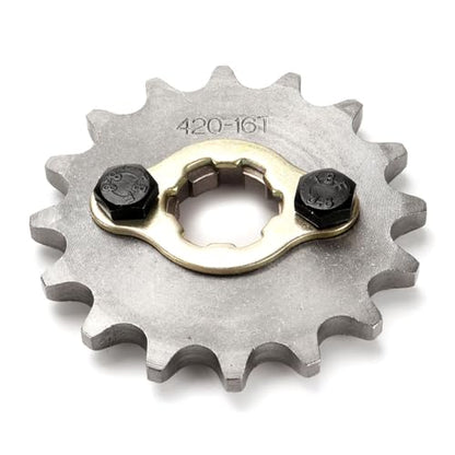 420 18T 17mm Chain Sprocket with Retainer Plate Motorcycle Front Sprocket Gear fits for 50cc 70cc 90cc 110cc 125cc 140cc 160cc Engine Pit Dirt Mini Bikes Go Kart Trail Quad ATVs 4 Wheeler Moped(1 set) - style: 18T