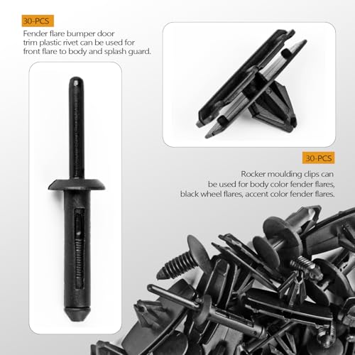 150PCS Jeep Wrangler Fender Clips, 5 in 1 Wrangler Grille Fastener Retainer