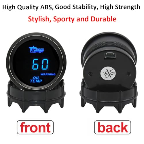 Car Oil Temperature Gauge 12V Auto Oil Temp Gauge Meter Celsius - color: Blue Light Oil Temp Celsius