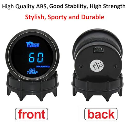 Car Oil Temperature Gauge 12V Auto Oil Temp Gauge Meter Celsius - color: Blue Light Oil Temp Celsius