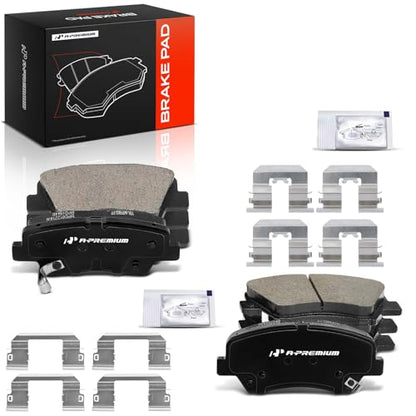 A-Premium Front and Rear Ceramic Brake Pads Compatible with Hyundai & Kia