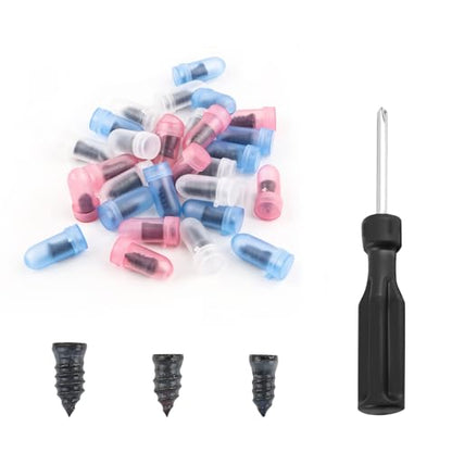 30PCS 3-Size Tire Repair Kit with Screwdriver - color: 3 Size/30PCS