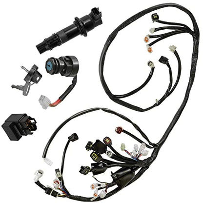Caltric Wire Harness/Starter/Ignition Key Switch,Coil Compatible with Yamaha YFZ450 Bill Ballance 2006 2007