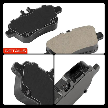 A-Premium Rear Ceramic Brake Pads Compatible with Mercedes-Benz
