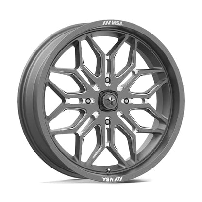 MSA Offroad Wheels MA47 22X7 4X137 GNMTL-MILL 10MM - MA047AX22704810