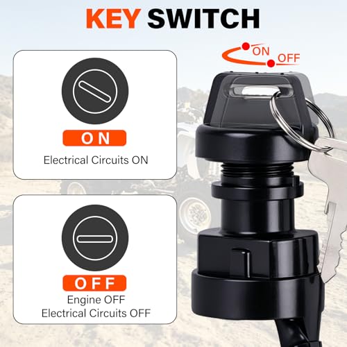 FLYPIG ATV Ignition Switch Assembly Fits Yamaha YFZ450 Kodiak 400 450