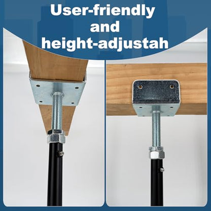 2 Pack U-Shaped Floor Jack for 4x2, 4x4, 4x6 Joists - Adjustable Steel Telepost with U-Head, Mini Screw Jack, Post Jack.9-13 Inch Adjustment Range. - size: 9-13