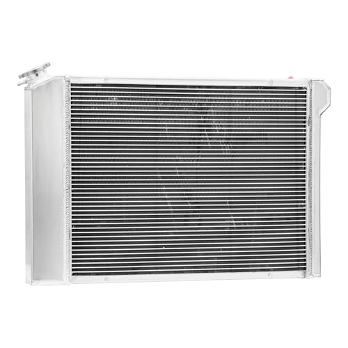 4 Row Radiators Replacement for 1966-1968 Chevy Corvette 7.0L 427ci V8 AT Aluminum Radiator Shroud Fan 66 67 68 Chevy Corvette Crossflow Radiators