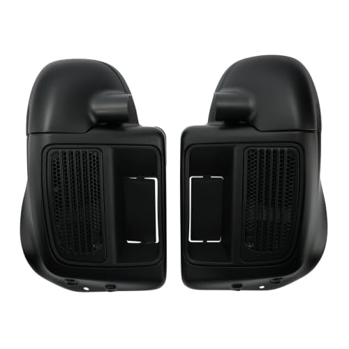 HR3 Charcoal Denim/Black Denim Water-Cooled Vented Fairing Lowers Kit Compatible with 2017 Electra Glide Ultra Limited FLHTK (Replace for OEM) - color: Charcoal Denim / Black Denim