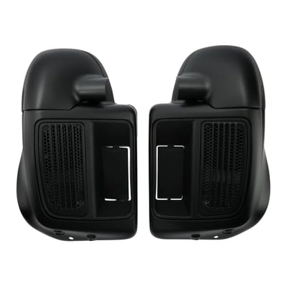 HR3 Charcoal Denim/Black Denim Water-Cooled Vented Fairing Lowers Kit Compatible with 2017 Electra Glide Ultra Limited FLHTK (Replace for OEM) - color: Charcoal Denim / Black Denim