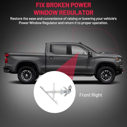 BDFHYK 741-871 Power Window Regulator with Motor Front Right, Compatible with 1999-2003 Ford Windstar; Compatible with 2004-2007 Ford Freestar; Compatible with 2004-2007 Mercury Monterey - size: Front Right, style: 2004-2007 Ford Freestar