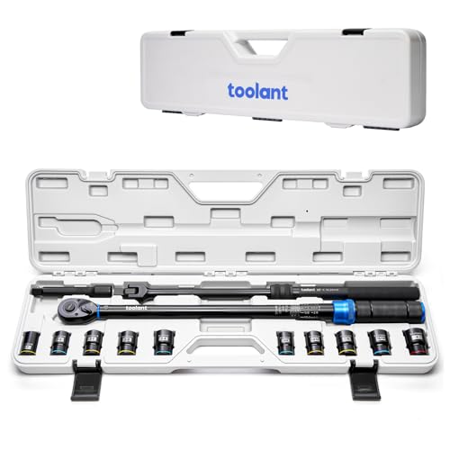 toolant 13-Piece 1/2" Torque Wrench Set, 25-250 ft-lb, ±3%