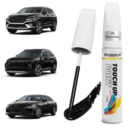 S3B Phantom Black Touch Up Paint Compatible with Hyundai Cars - color: S3B Phantom Black/Twilight Black