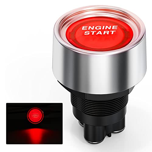 Nilight Start Engine Button 12V DC 50A Red - color: Red Start Engine Button