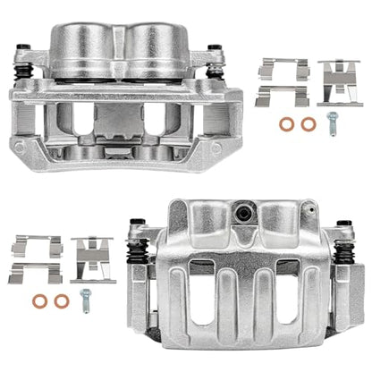 SCITOO 18B4635 18B4634 Front Left & Right Disc Brake Calipers With Bracket - size: Front[18B4635 & 18B4634]Silver