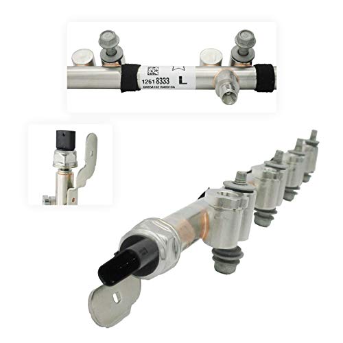 OEM 12618333 Fuel Injection Fuel Rail W/Fuel Pressure Sensor 12673824 Left Position 5.3L 6.2L V8 - size: 1 FIR + 1 Rail Press Sensor