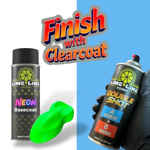 LiME LiNE Premium Automotive Basecoat Aerosol Spray Paint - Fast Drying- Custom Paint, Must Be Clearcoated! (Neon Purple) - color: Neon Purple