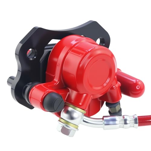 PRO BAT Rear Brake Master Cylinder Caliper With Brake Pad Assembly - color: Red