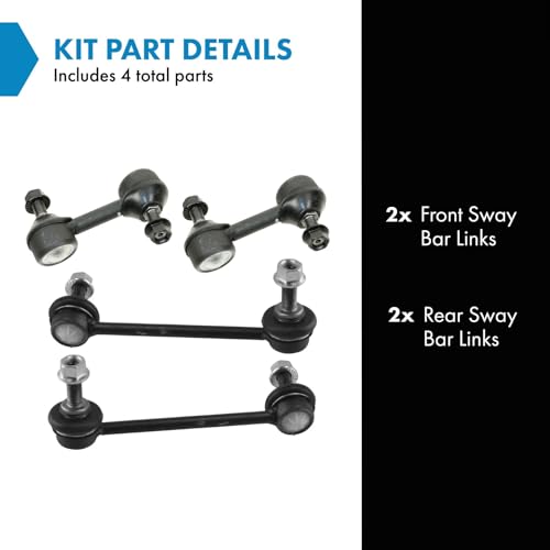 TRQ Front & Rear Sway Bar Stabilizer Link Set - style: PSA28995