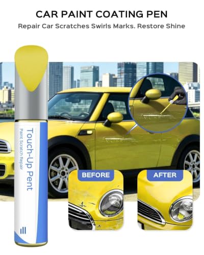 C6N Sunny Side Yellow Touch Up Paint Compatible with BMW Mini Cooper - color: Sunny Side Yellow