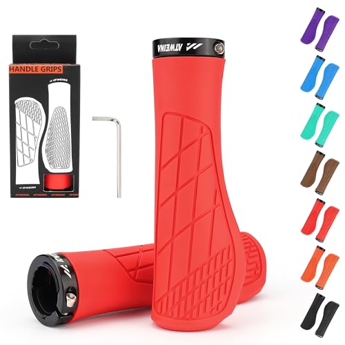 Ergonomic Non-Slip Comfort Bike Grips for BMX/Scooter - color: Red