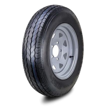 Free Country Trailer Tire Wheel ST175/80D13 6-Ply C 91L 5X4.5 Silver Spoke