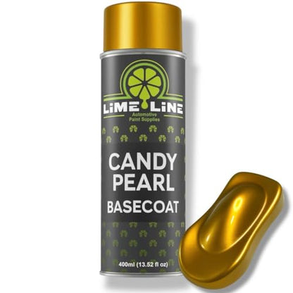 LiME LiNE Candy Pearl Basecoat Aerosol Spray Paint - Automotive Custom Car Paint for Pro Results - No Spray Gun Needed (Butterscotch Gold) - color: Butterscotch Gold