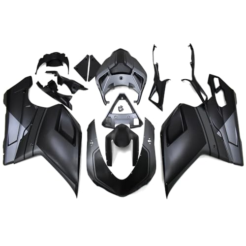 Matte Black Fairings Body Work Cover Panel Kit Fit for Ducati 1098/848/1198 2007-2012 2008 2009 2010 2011 Motorcycle Injection Fairing Plastic Cowling Hull Frame Kits - color: Matte Black
