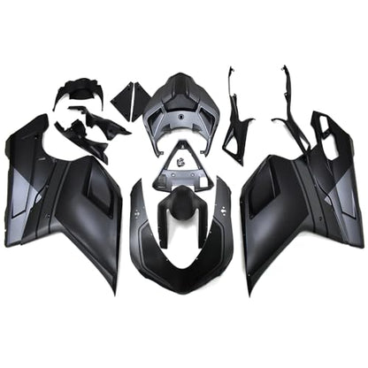 Matte Black Fairings Body Work Cover Panel Kit Fit for Ducati 1098/848/1198 2007-2012 2008 2009 2010 2011 Motorcycle Injection Fairing Plastic Cowling Hull Frame Kits - color: Matte Black