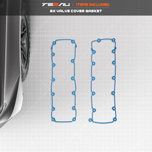 Engine Valve Cover Gasket Set Compatible with Ford Crown Victoria F150 F250 F350 E150 E250 E350 E450 Excursion Expedition Mercury Grand Marquis Lincoln Navigator 4.6L 5.4L V8 VS50481R VS50366 - size: VS50481R