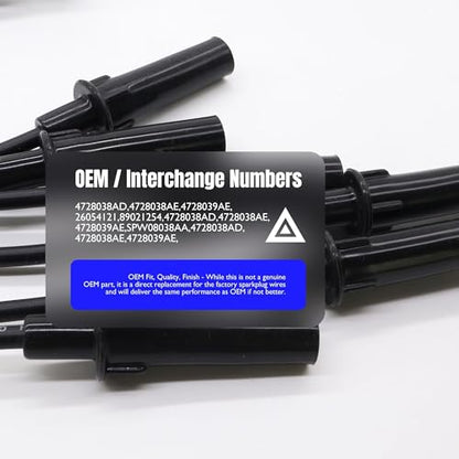 7876 Ignition Spark Plug Wires Set of 9 Compatible with Dodge - style: 7876