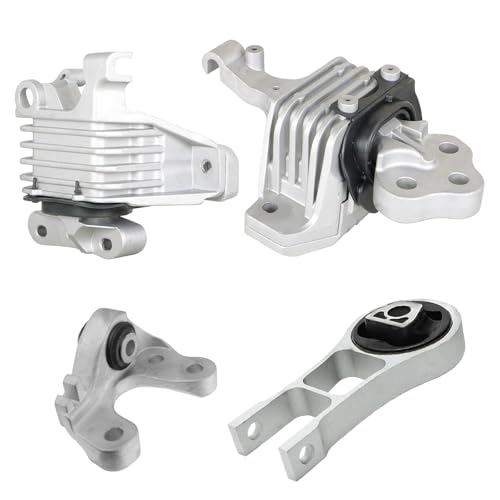4PC Engine Mount & Trans Mount Kit for Jeep Cherokee 2.4L 2014-2019 - color: grey and black