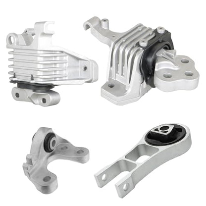 4PC Engine Mount & Trans Mount Kit for Jeep Cherokee 2.4L 2014-2019 - color: grey and black