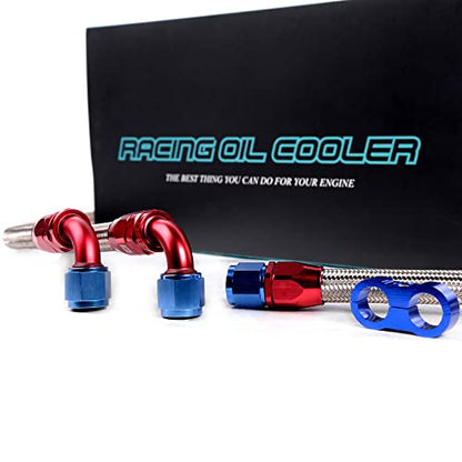 PIT66 Universal AN10 Engine Transmission Oil Cooler Fit Japanese Model - color: Gold, size: 15 Row Japanese Model-B Set