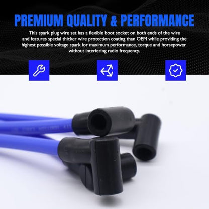 4 Pcs Spark Plug Wire 6" Replace 18-8816-1 ZF478V - style: ZF478V